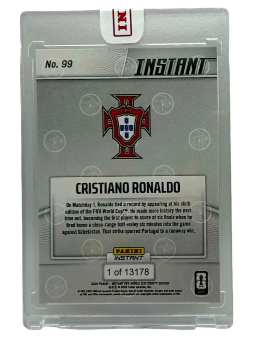 2026 Panini Instant FIFA World Cup #99 Cristiano Ronaldo  Portugal